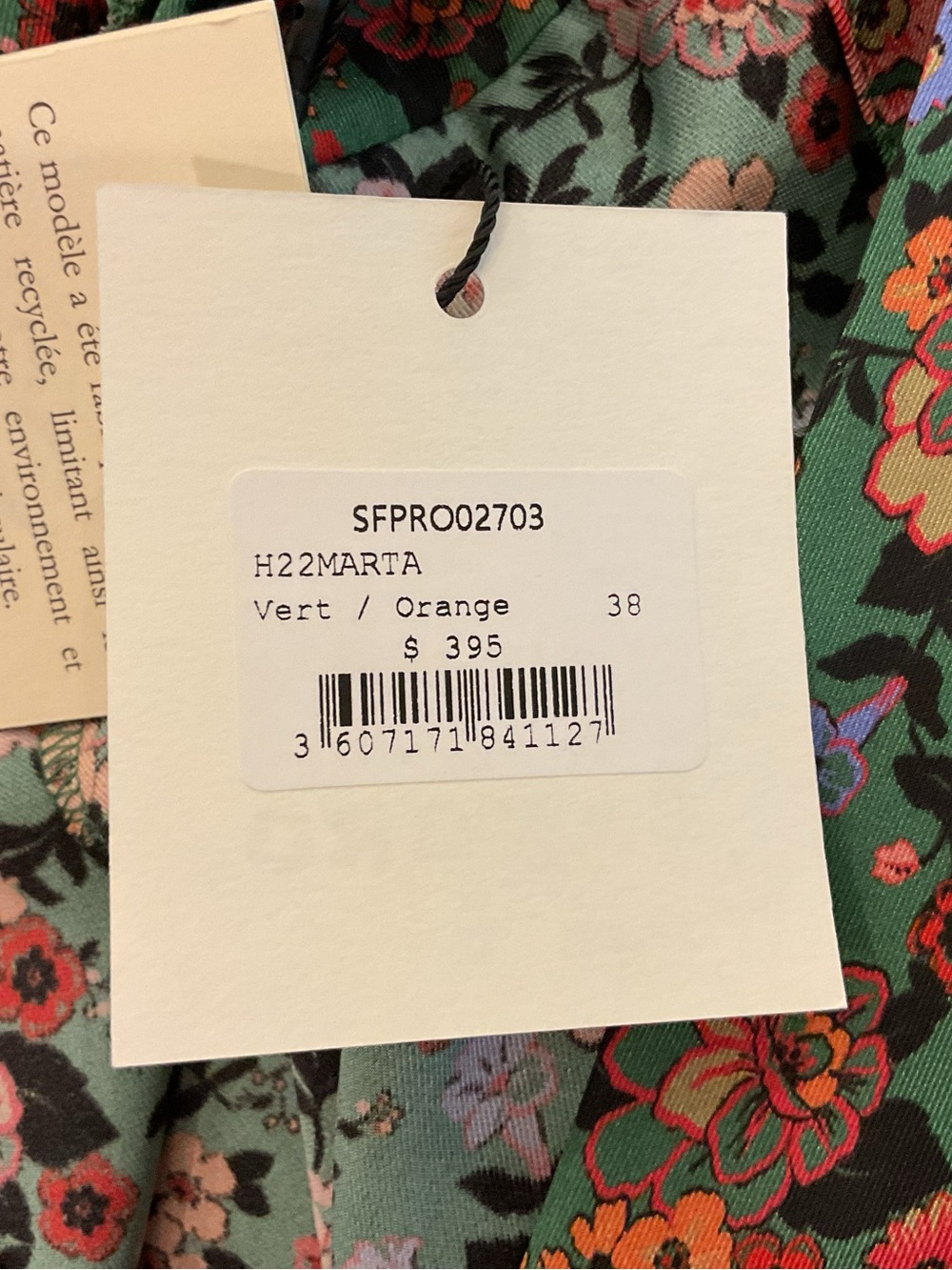 Sandro Marta Green Floral Ruffle Mini Dress NEW - Picture 5 of 10